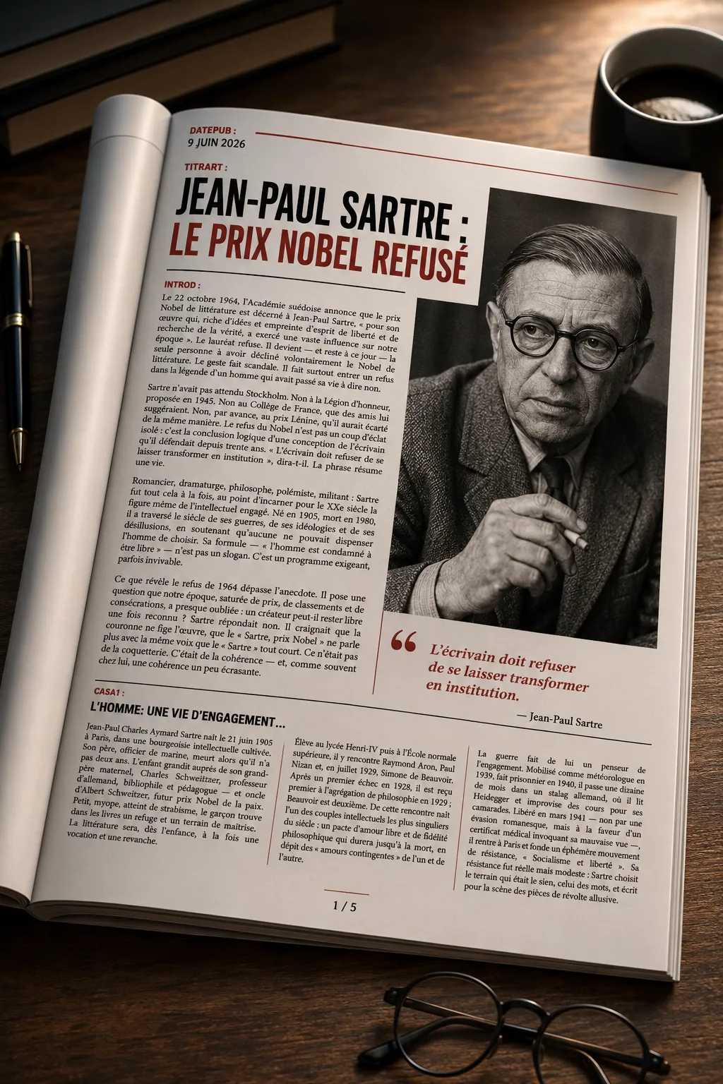 Sartre : peut-on rester libre une fois consacré ?