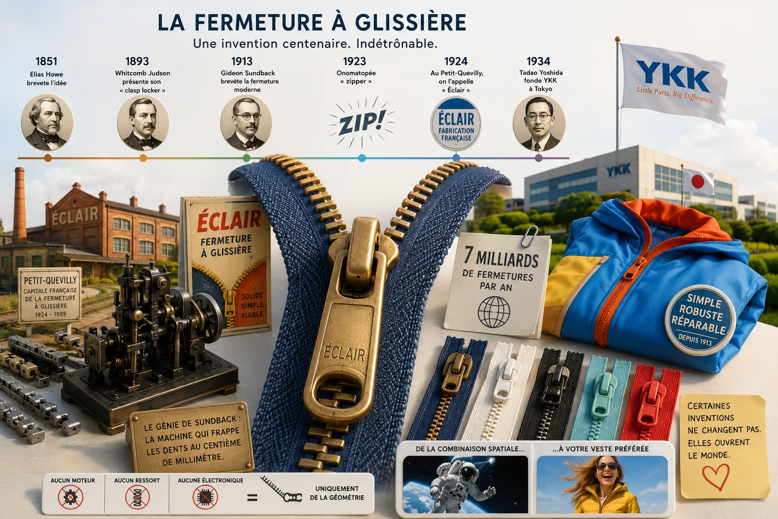 La fermeture éclair : personne n’a fait mieux depuis 1913