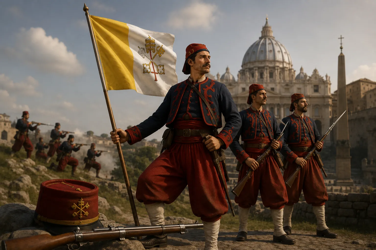 Les zouaves pontificaux