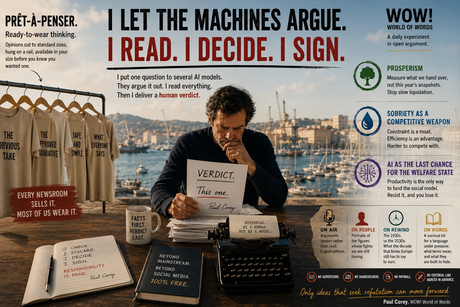 Let the machines argue. Keep the verdict